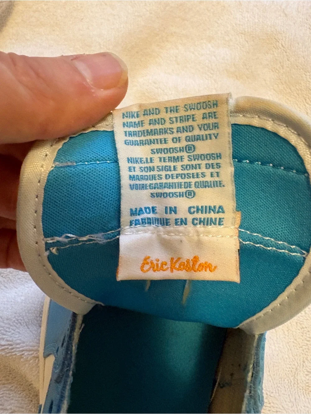 Nike  Eric Koston x Air Jordan 1 Low SB (CJ7891-401), UNC colors, Men 7.5